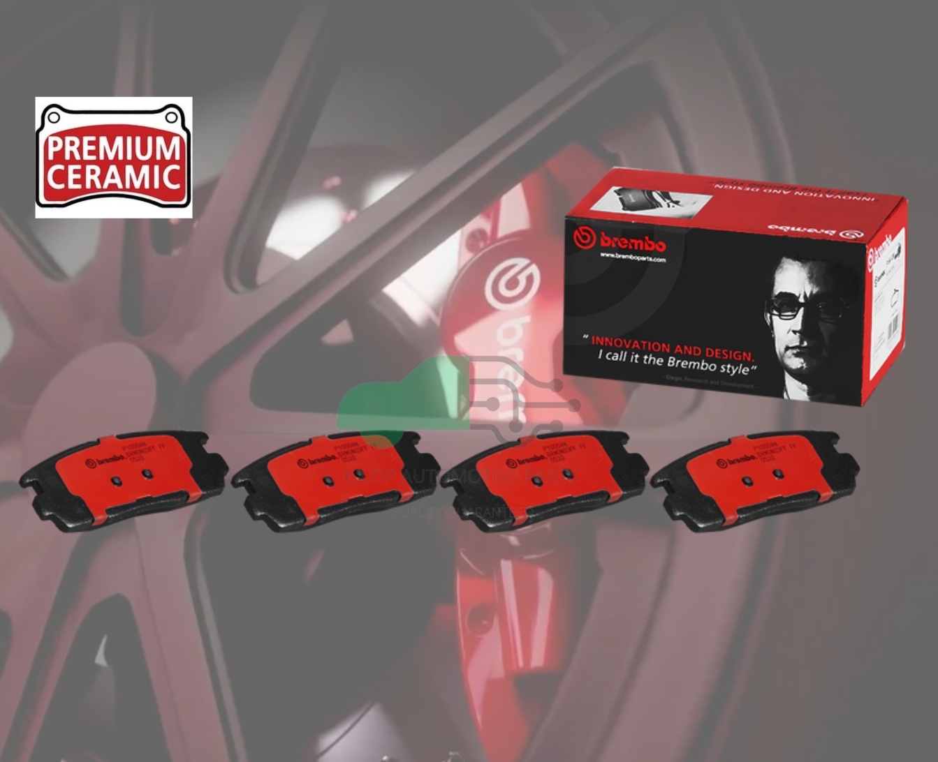 P10 004N ผ้าเบรกหลัง (แท้ BREMBO รุ่น Ceramic) Chevrolet CAPTIVA (2.0 2.4) 07-19
