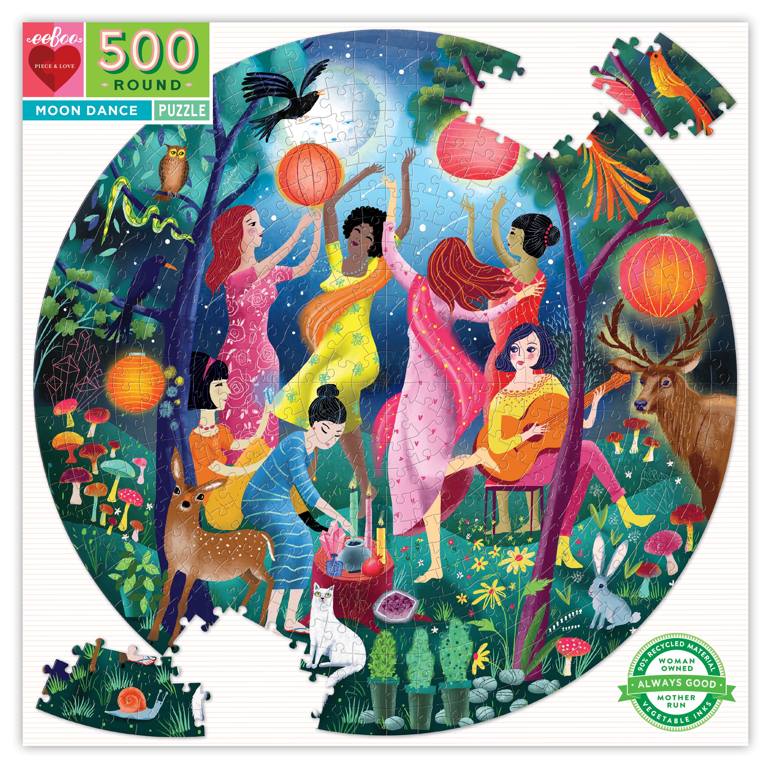 eeBoo - Moon Dance (Round Puzzle) 500 pcs.