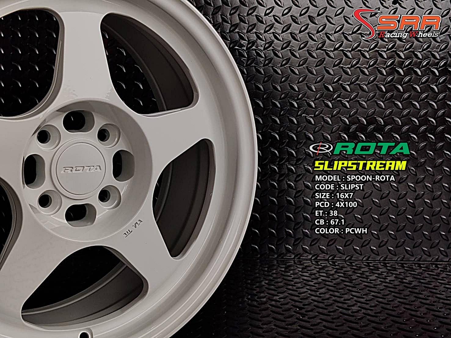 SPOON ROTA ขอบ16x7 4H100 ET38 PCWH ราคาพิเศษ