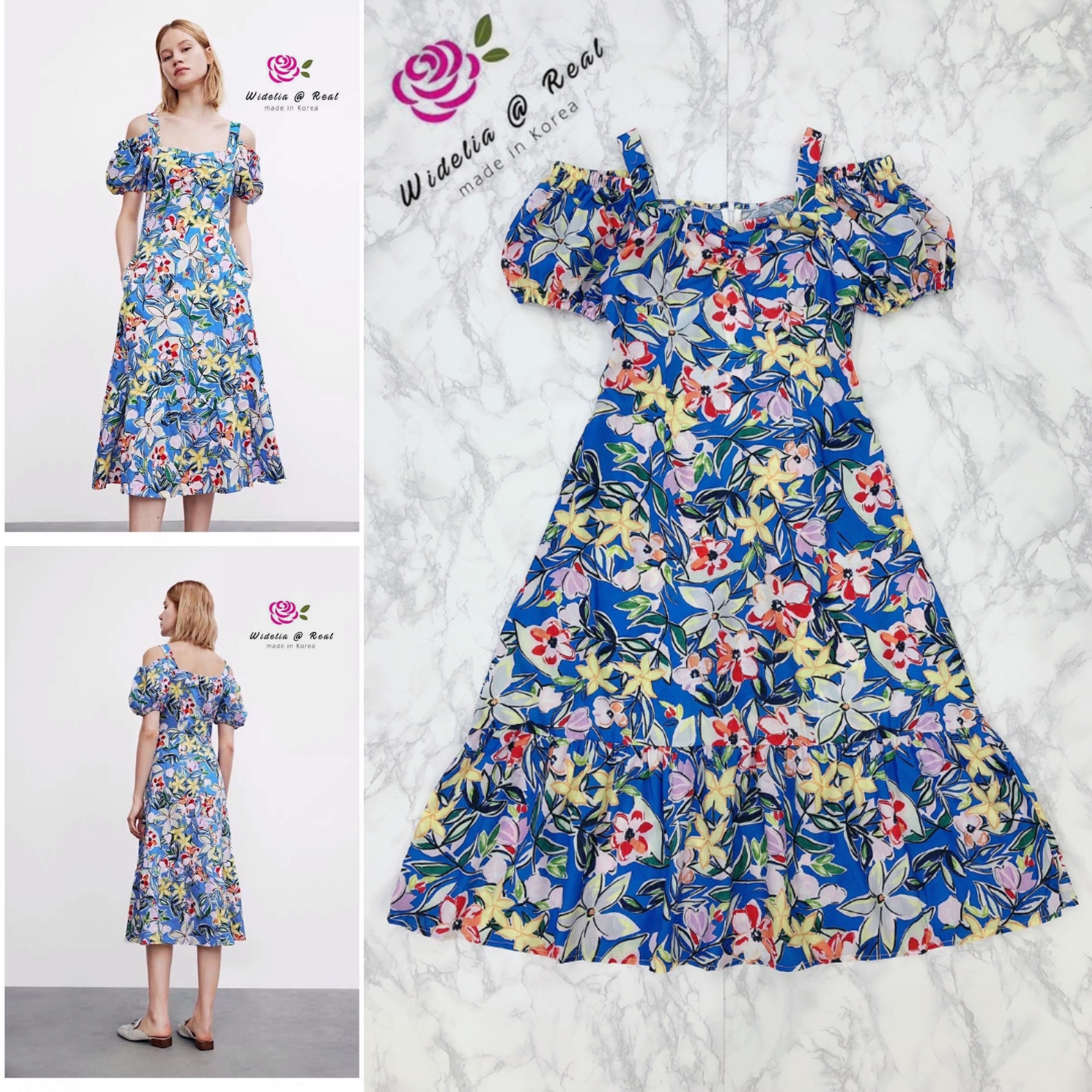 Cmeo Dress เดรสแขนพองเว้าไหล่แสนสวย