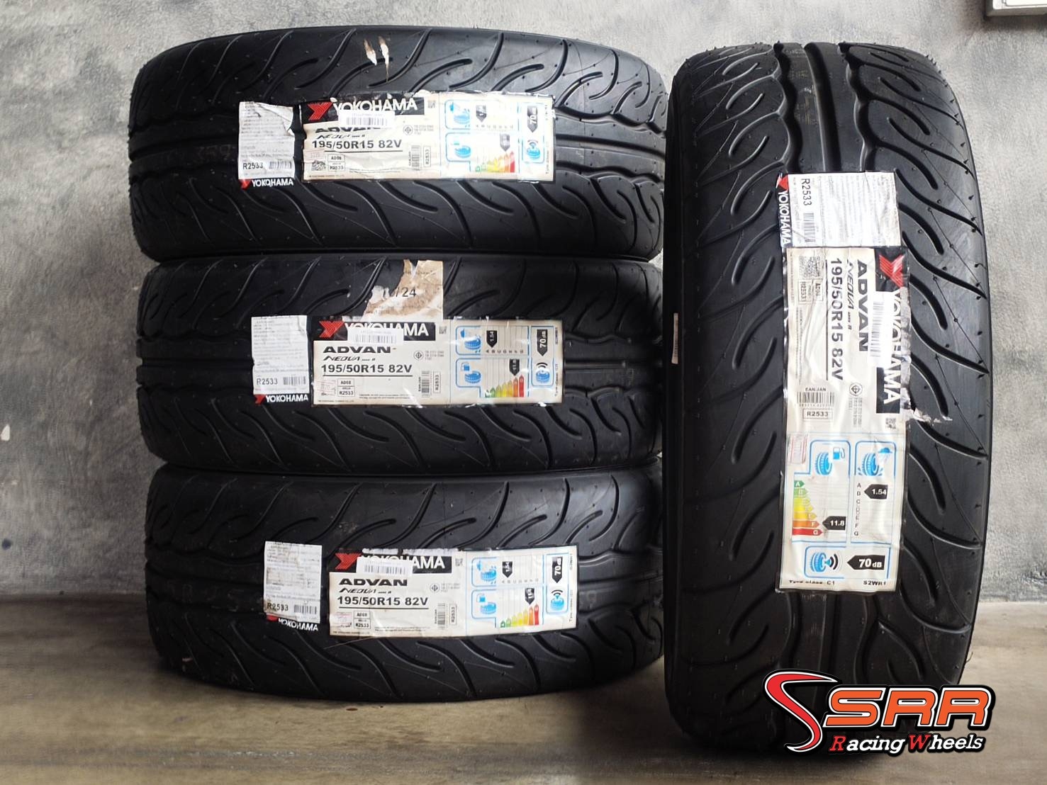 YOKOHAMA AD08R 195/50R15 ยางใหม่ปี2020 ลดราคาพิเศษ