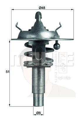 TX 106 90D วาลว์น้ำ BENZ M271 / W203 W204 W211 W212 R171 2712000015 (ยี่ห้อ MAHLE)
