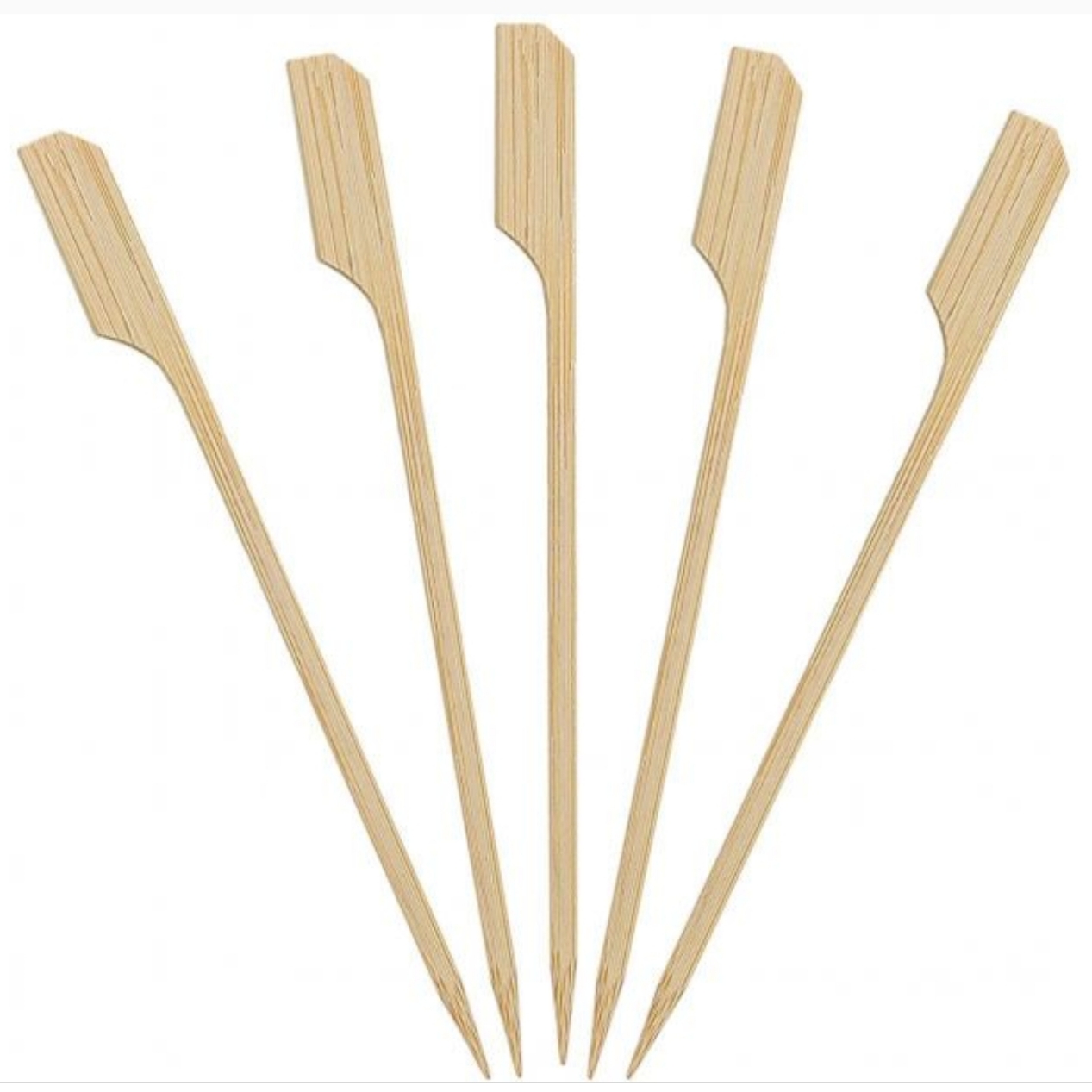 ไม้เสียบหัวธง เกรด B ยาว 15 cm เหลี่ยม