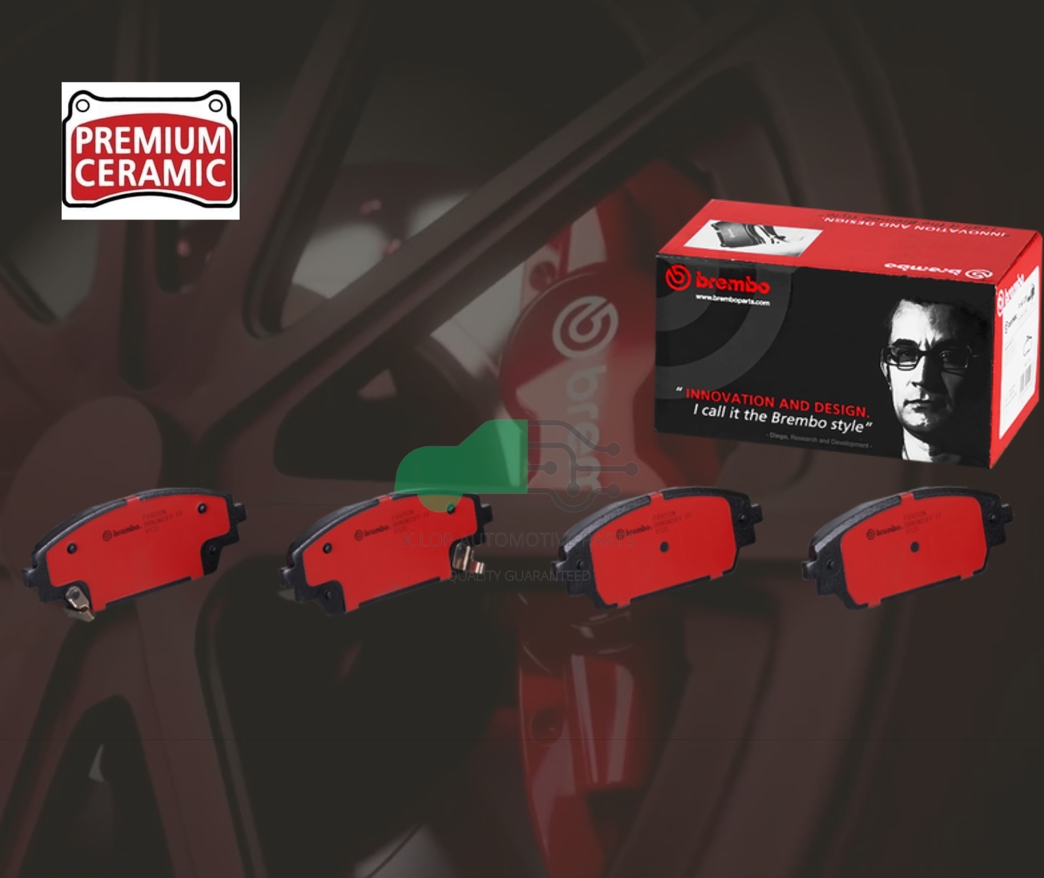 P49 050N ผ้าเบรกหน้า (แท้ BREMBO รุ่น Ceramic) MAZDA 3 SkyActiv BM (2.0)/ CX-3 (1.5D 2.0) 2015-