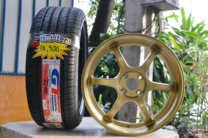 ล้อแม็กซ์ขอบ17 นิ้ว พร้อมยาง ชุดละ 14,900 บาท