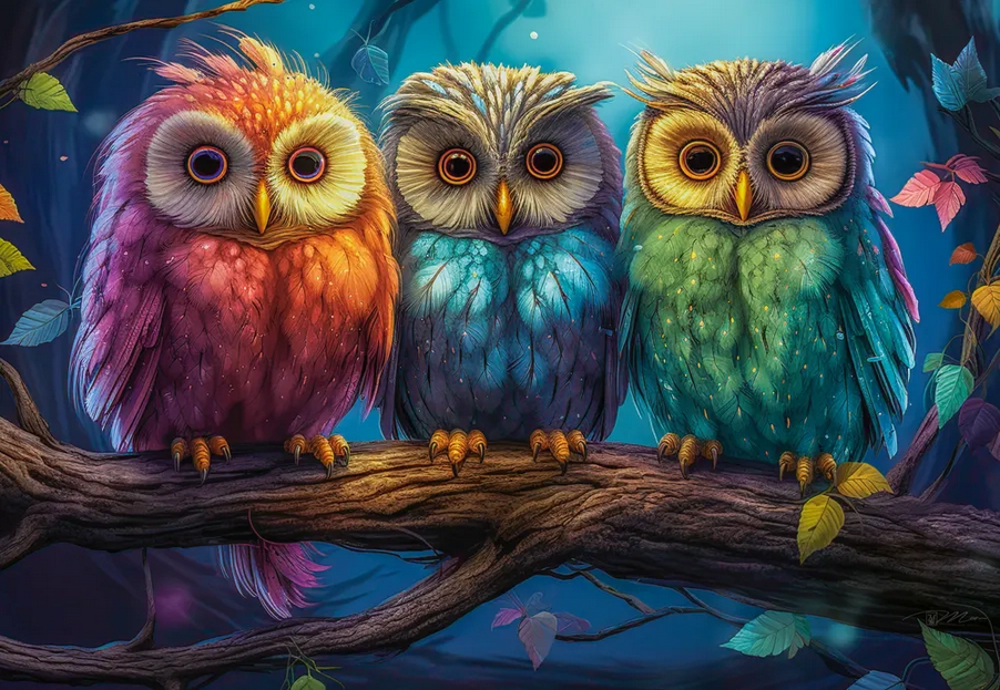 Castorland - Three Little Owls by Momart 1000 pcs.