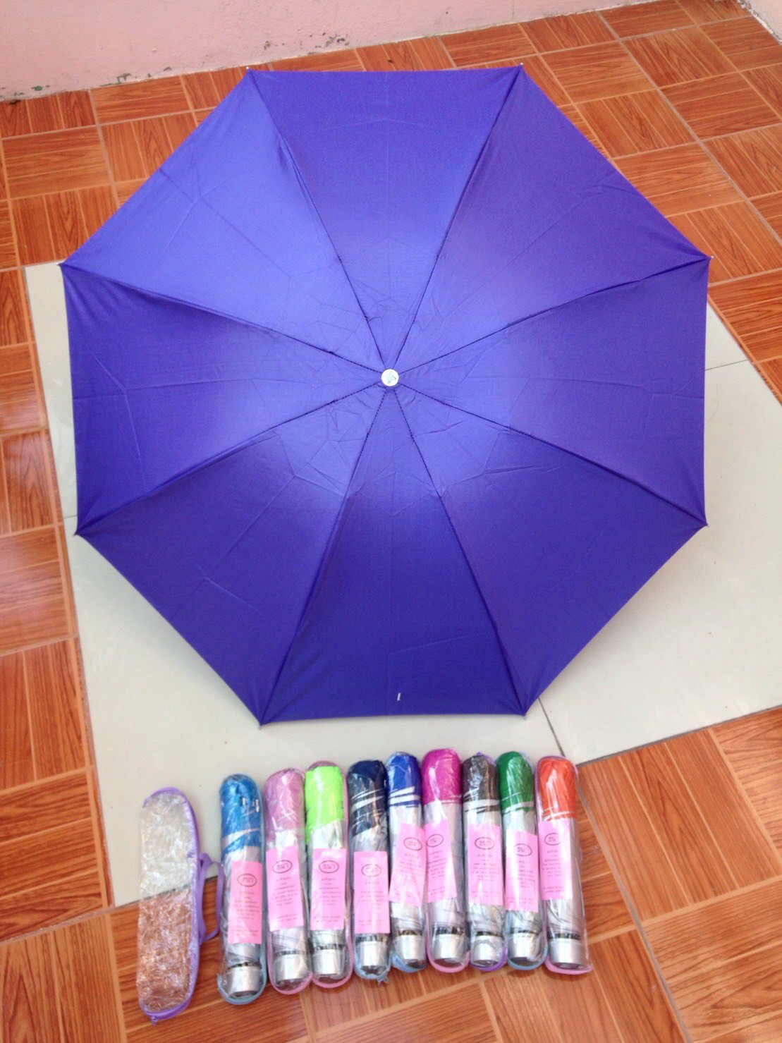 ร่มพับ3ตอน-ซองกระเป๋า