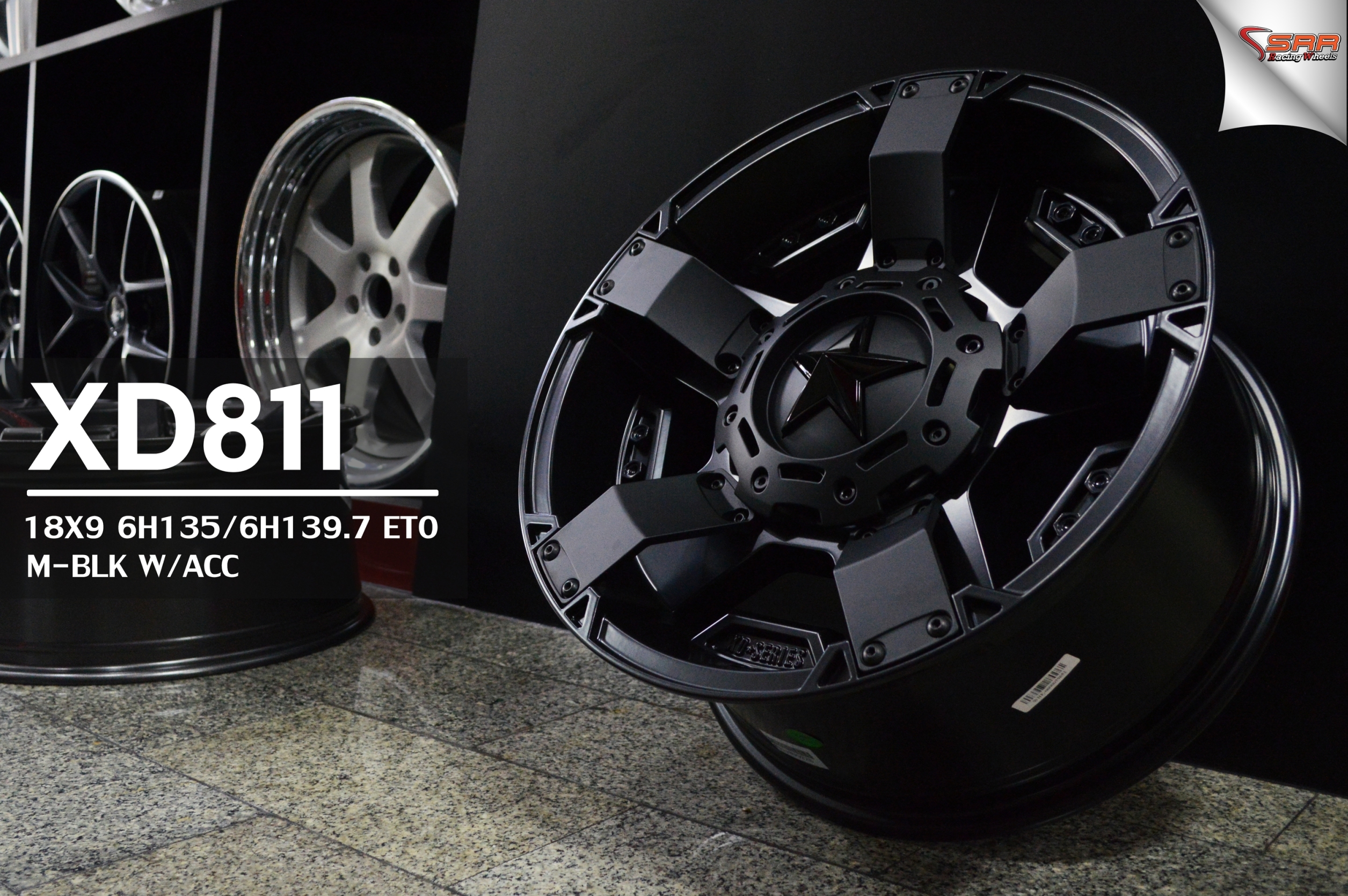 XD811 XD-SERIES ขอบ18 ET0 6x135/6x139.7 M-BLK W/ ACC