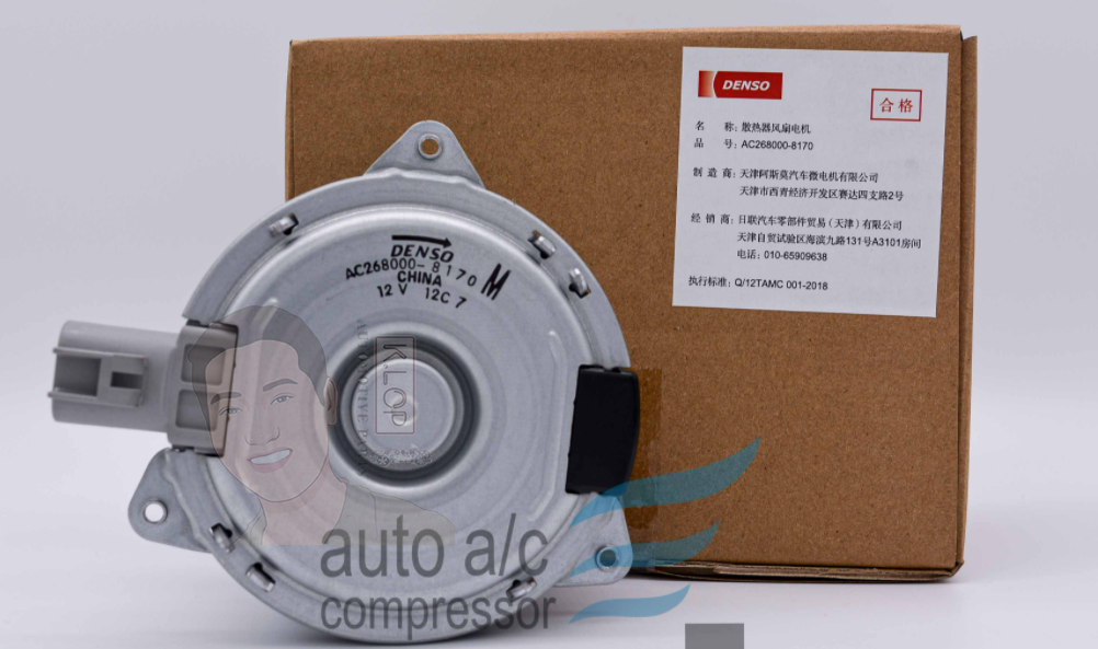 KLOP-T405-46A มอเตอร์พัดลมหม้อน้ำแท้ DENSO Toyota Vios 2014~,Toyota All New Yaris 2010~,Toyota Sienta