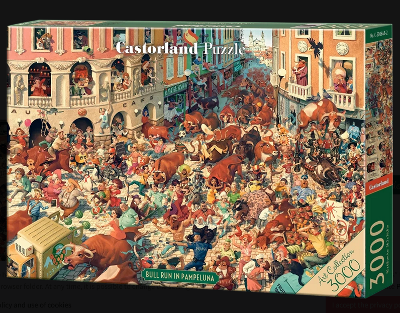 Castorland - Bull Run in Pampeluna by Waldemar Kazak 3000 pcs.