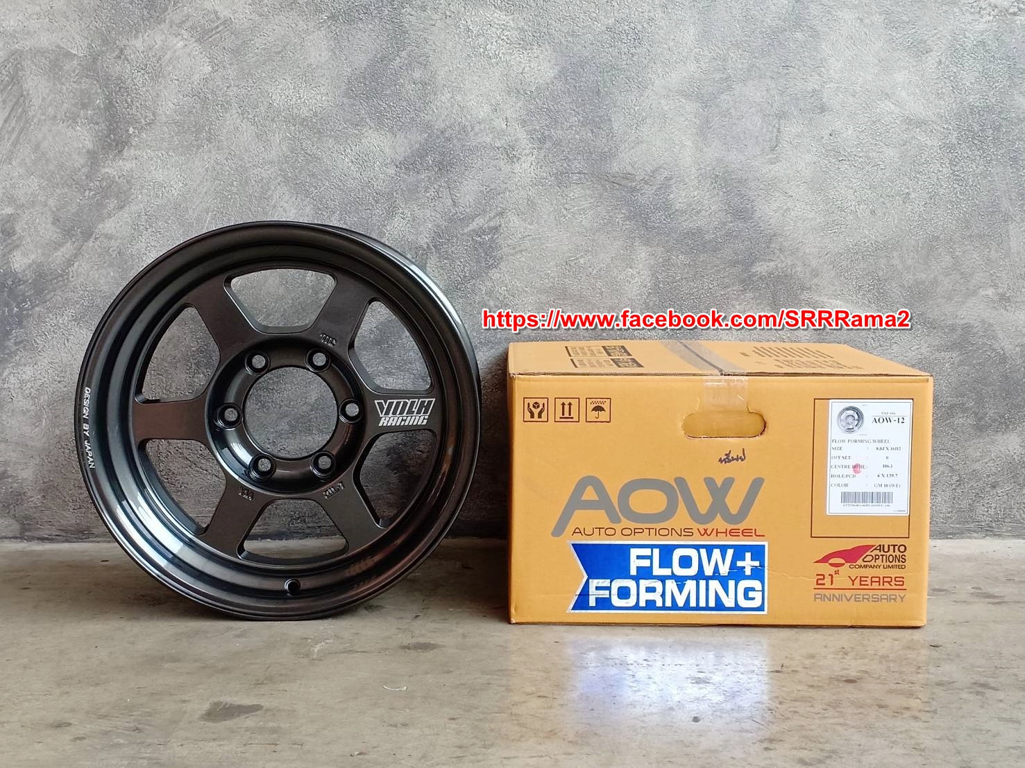 TE37 AOW-12 FLOW FORMING ขอบ16 ET0 6x139.7 GM10 (WE)