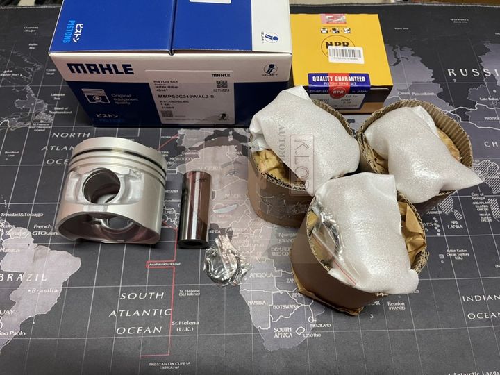 MMPS 0C313 WAL2-S ชุดลูกสูบ+สลัก(MAHLE) Mitsubishi Triton 2.5 16V, 4D56-T 16V หลุม 44 (1 ชุด มี 4 ลูก)