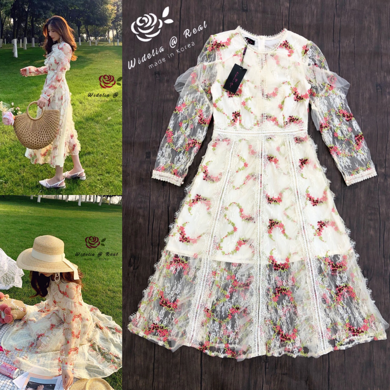 ivory Dress เดรสลูกไม้ตัวสวย งานปักทั่วทั้งตัว
