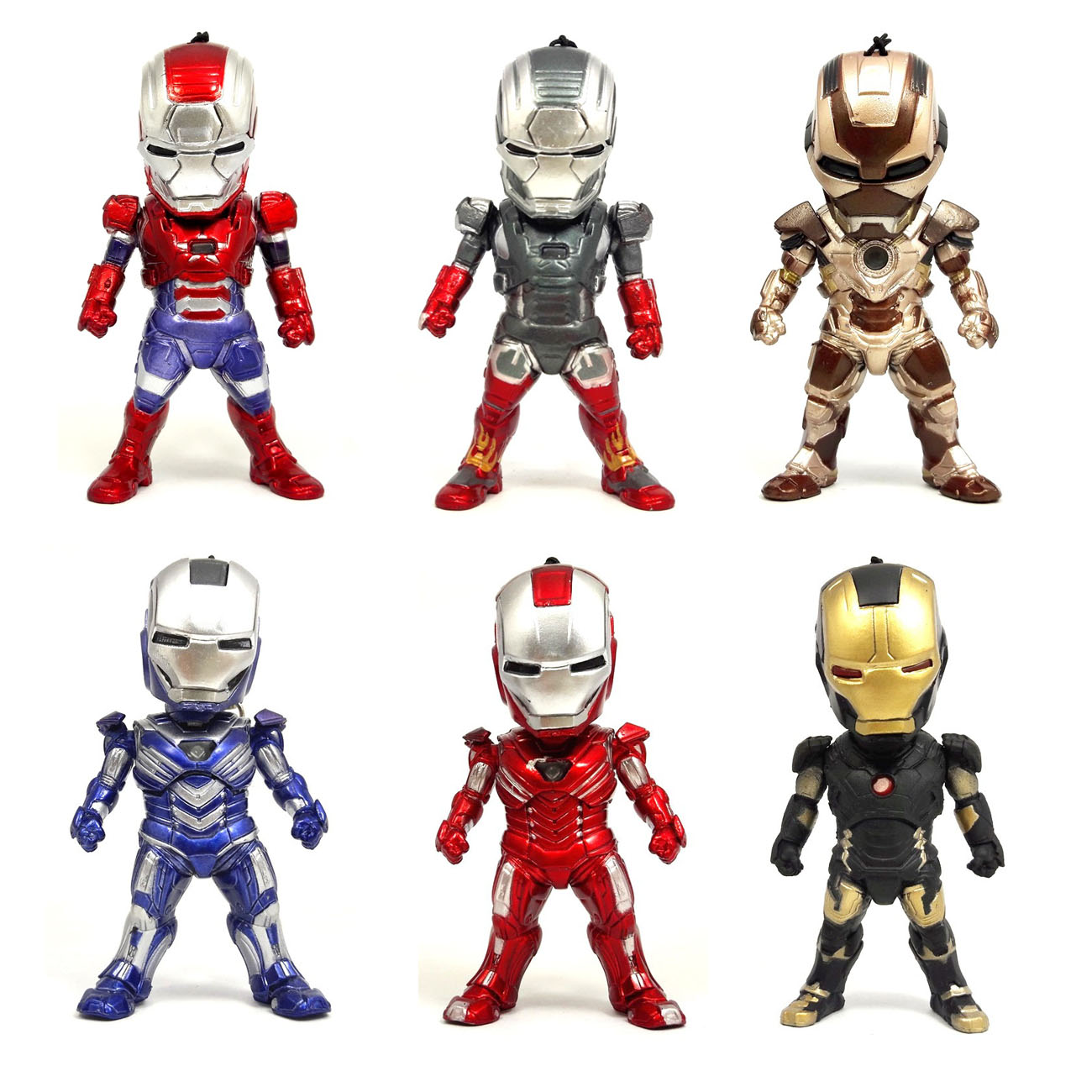 Set B LED Light-Up Figure 3.75 นิ้ว Iron Man Marvel 6 ตัว - Egg Attack Iron Man