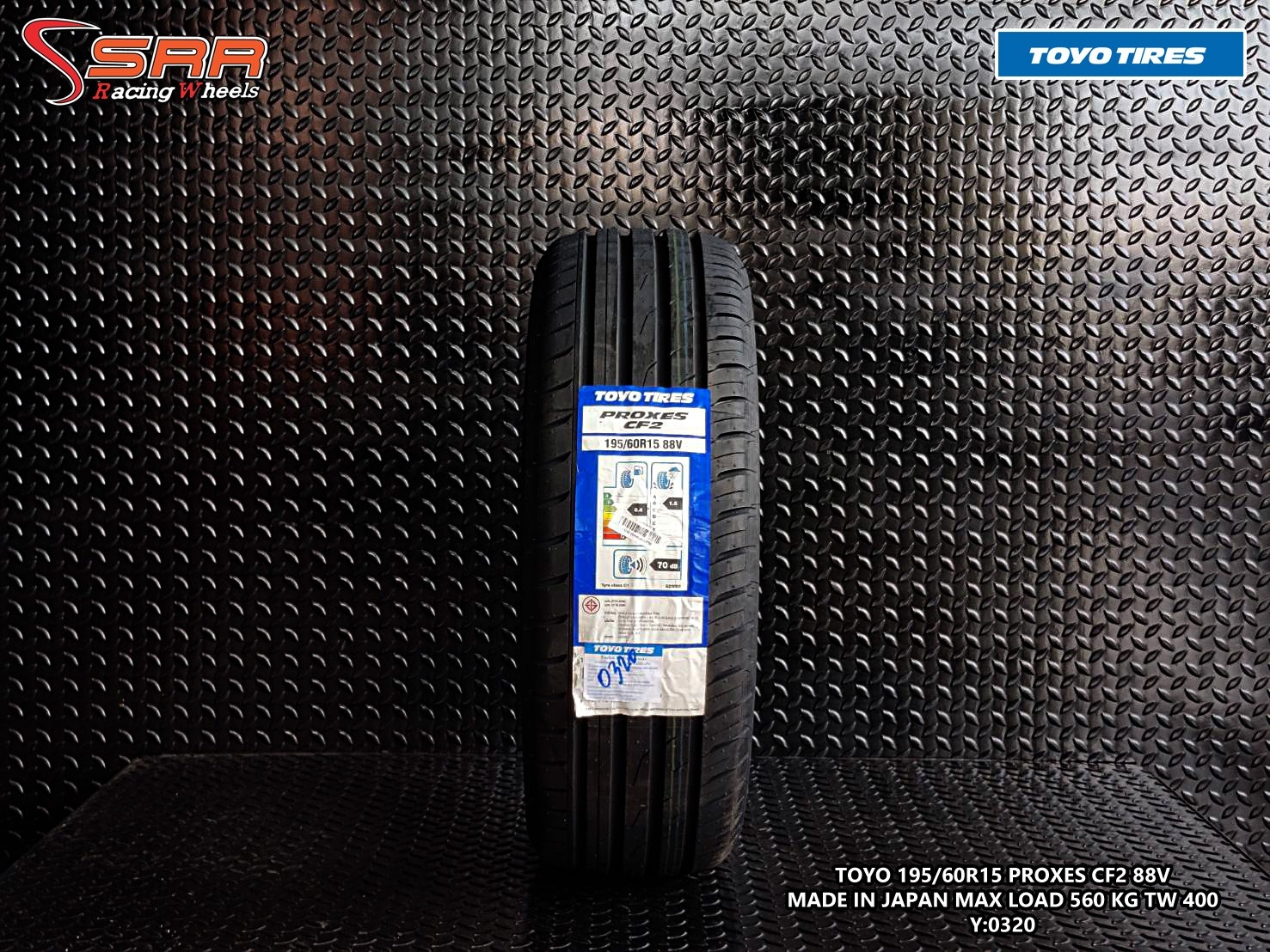TOYO PROXES CF2 195/60R15 ยางใหม่ปี2020 ลดราคาพิเศษ