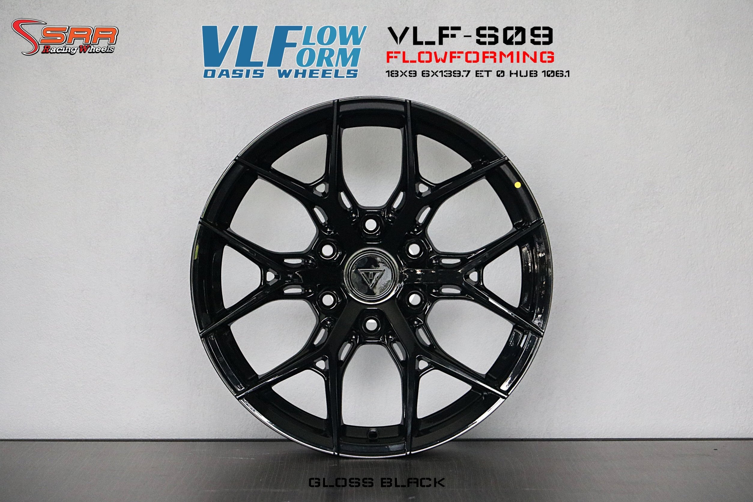 OASIS VLF-S09 ล้อเบา ขอบ18 6x139.7 ET0 Gloss Black