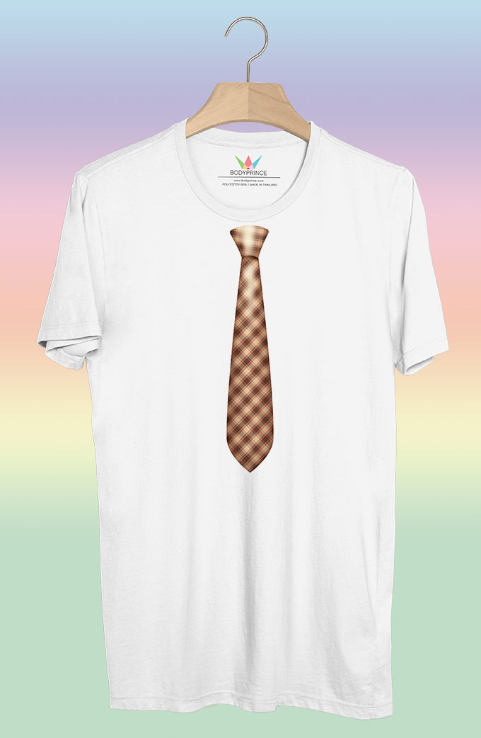 BP151 เสื้อยืด เนคไท #6