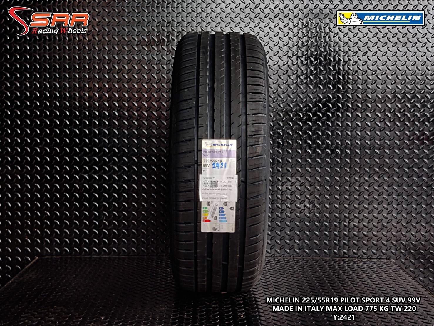 MICHELIN PILOT SPORT 4 SUV 225/55R19 ยางใหม่ ปี2021 ราคาพิเศษ