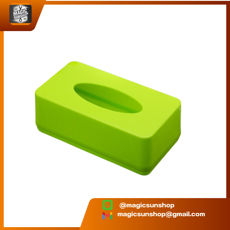 Plastic tissue box Size: 210x110x75 mm คละสี