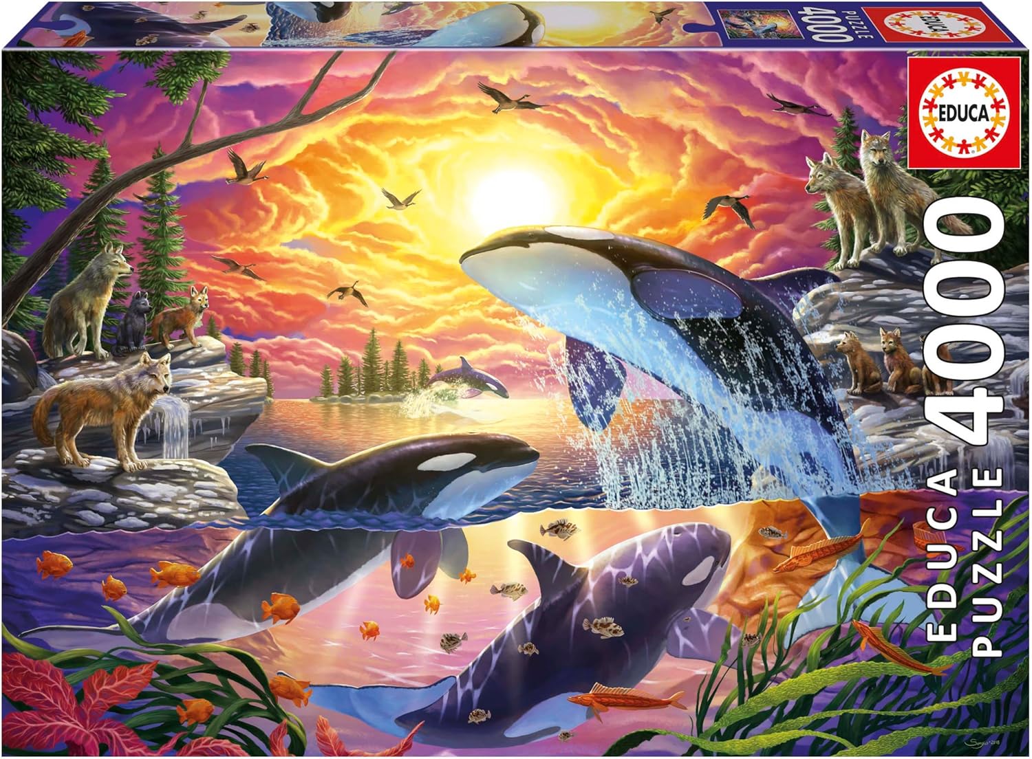 Educa - Orcas and Wolves by Sergio 4000 pcs.