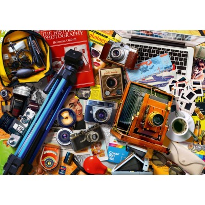 Bluebird Puzzle - Retro Camera Tabletop by Andrew Farley 1000 pcs.