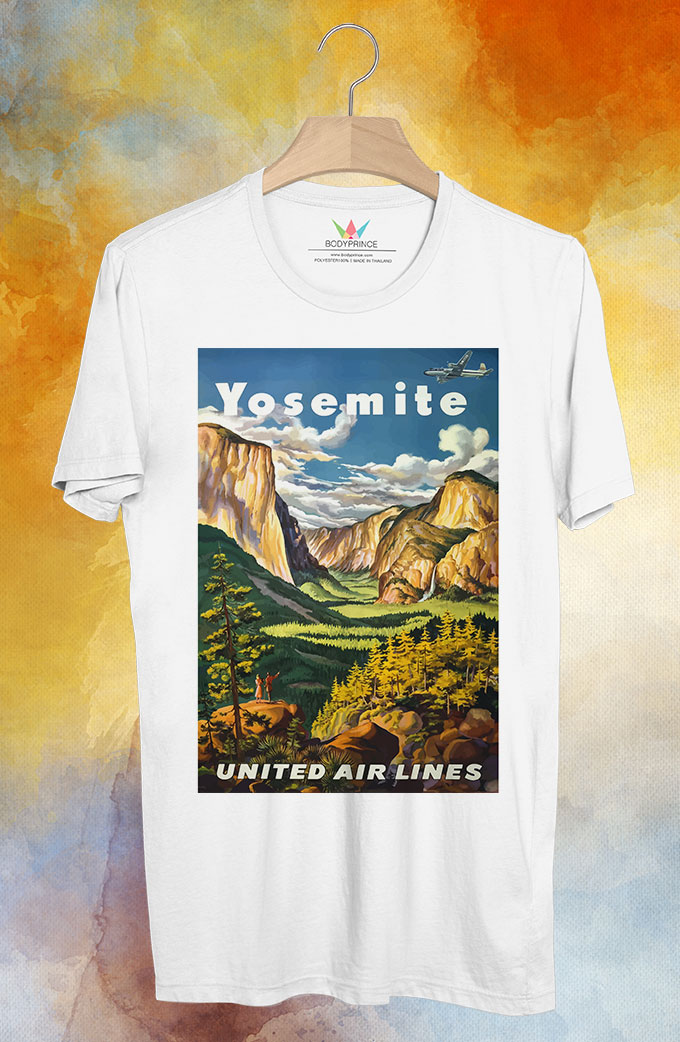 BP132 เสื้อยืด Retro City : Yosemite