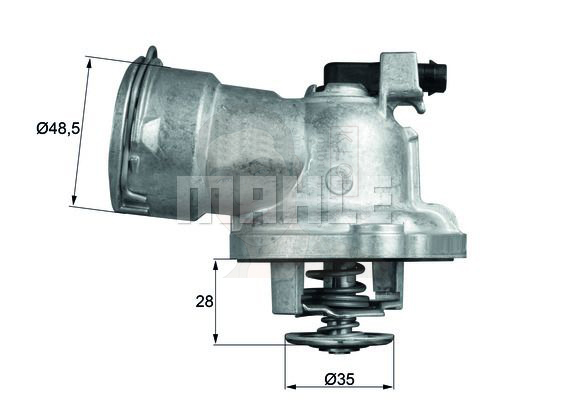 TM 28 87 วาลว์น้ำควบคุมไฟฟ้า BENZ OM642 / W221 W212 C219 6422002115 (ยี่ห้อ MAHLE)