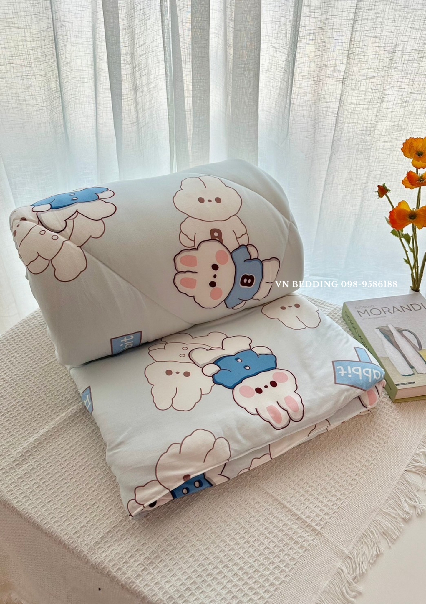 ผ้านวมใยไหมนม 6 ฟุต (6ผืนคละลาย)