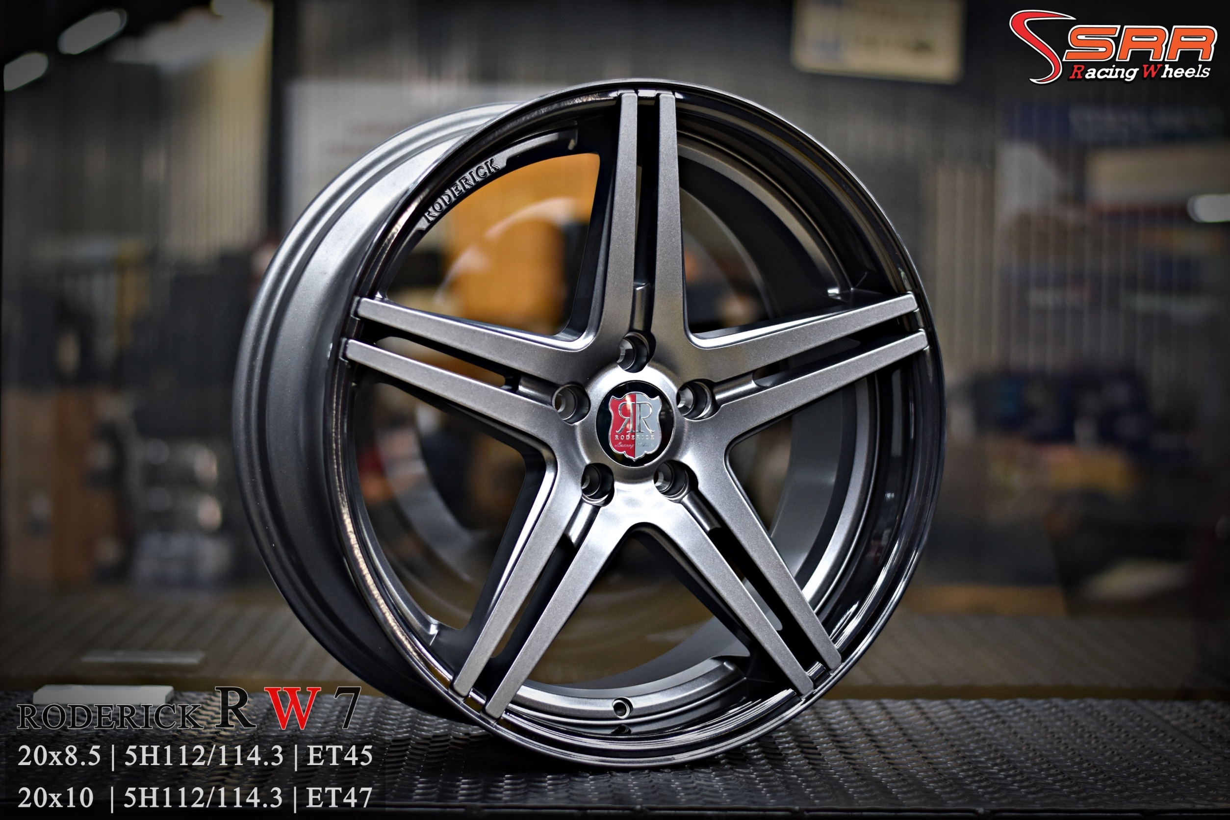 RODERICK RW7 ขอบ20 5H112/114.3 MATT GRAPHITE ล้อแม็กราคาพิเศษ