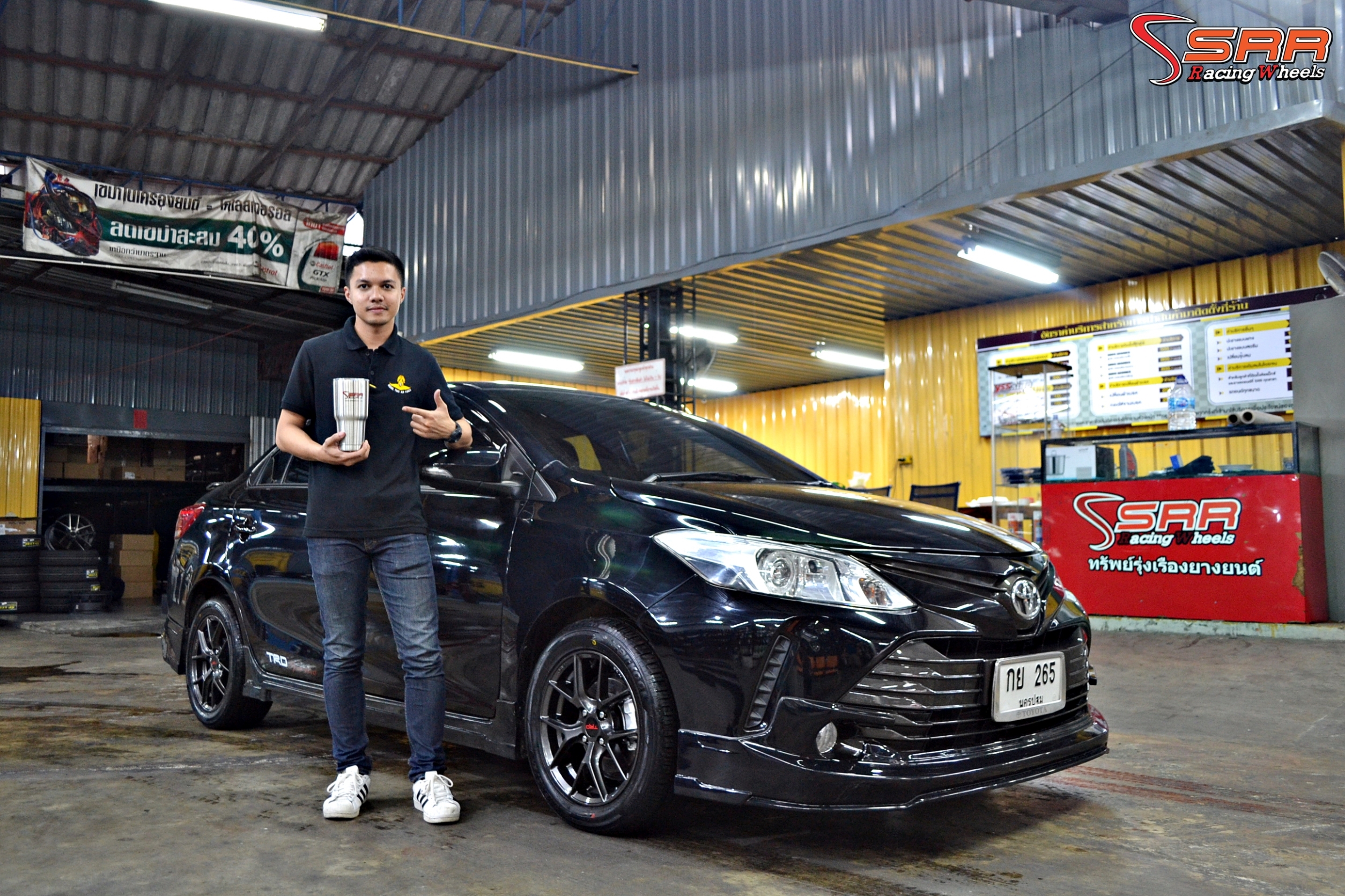 TRD TR6 ล้อแท้LENSO ขอบ15 4x100 HD สำหรับใส่รถTOYOTA