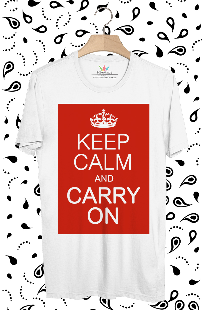 BP884 เสื้อยืด KEEP CALM AND CARRY ON