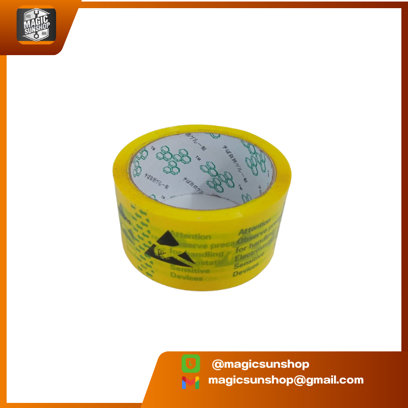 ESD Warning Packing Tape 48mm.x 45meters Yellow