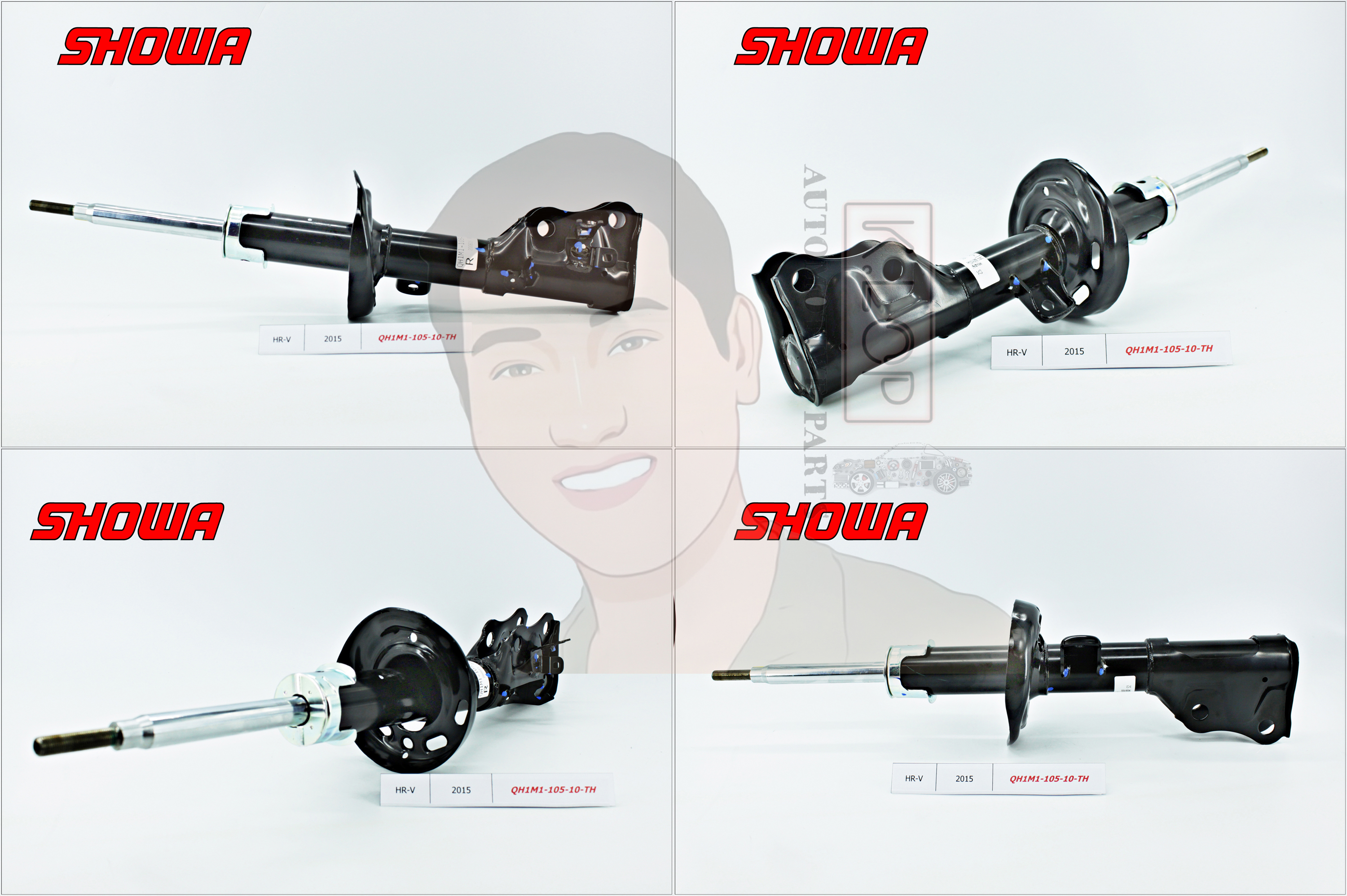 QH1M1-105/106-10-TH โช๊คอัพ(SHOWA)หน้า-ขวา,ซ้าย แท้ติดรถ HONDA HR-V ปี2015 เกียร์AT 1.8L. ***สินค้ามีใบรับประกัน 1 ปี (ราคาพิเศษต่อคู่)