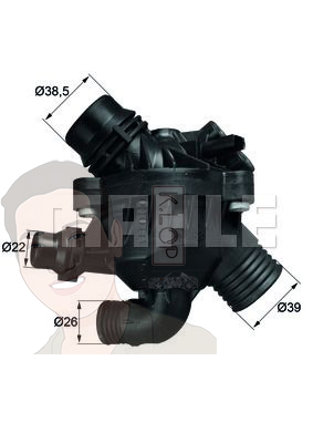TM 30 97 วาลว์น้ำควบคุมไฟฟ้า BMW N54 N55 / X5 30i (E70), X6 35I (E71) ปี08 11537550172 (ยี่ห้อ MAHLE)