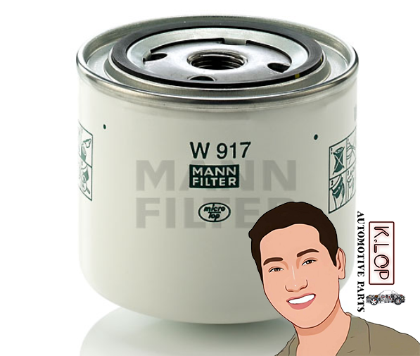 W917 ไส้กรองนำมันเครื่อง (VOLVO) 740, 850, 940, 940 II, 960, S40,S70,S90,V40,V70,V90 เบนซนิ/2.0 : MANN-FILTER แท้นำเข้ายุโรป