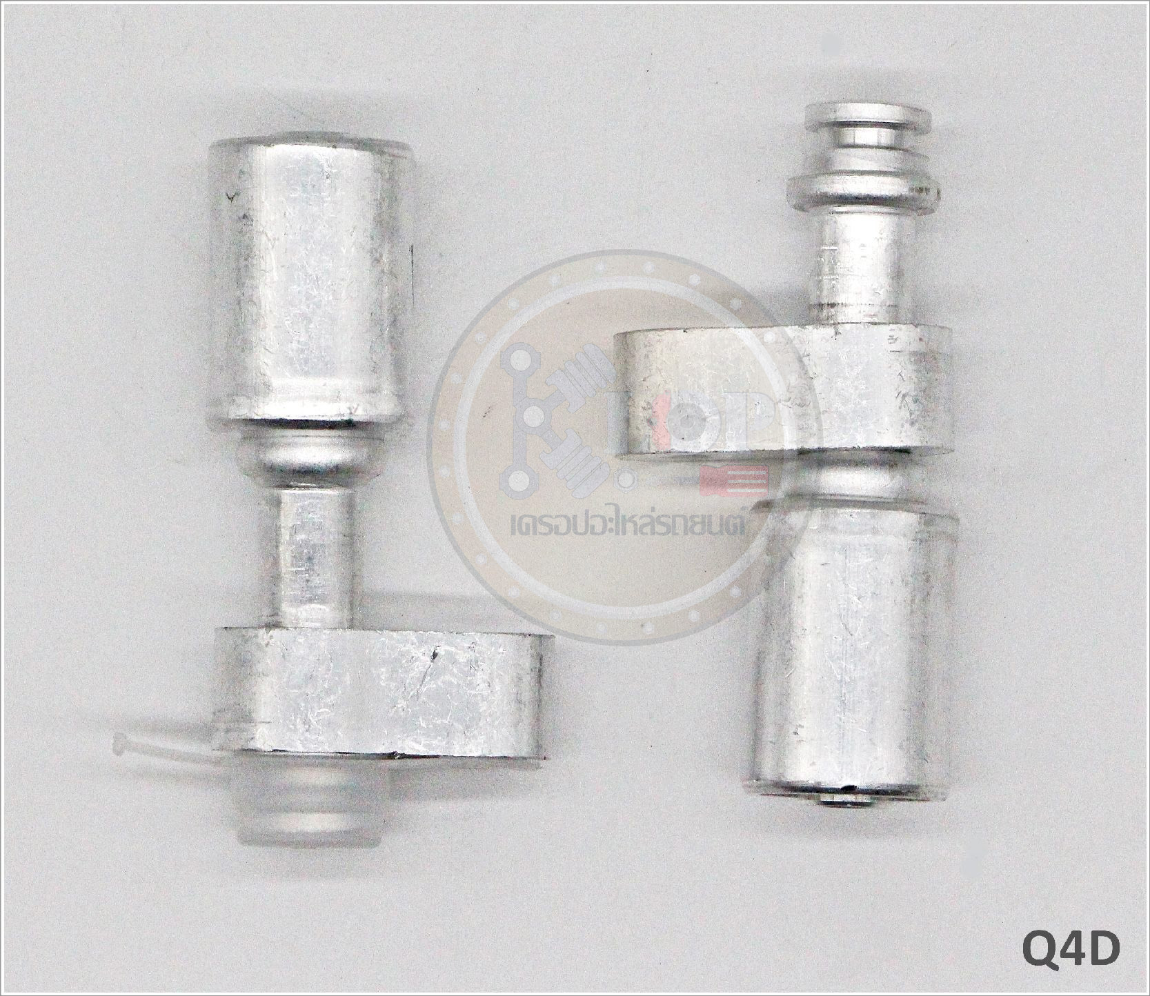 Q4D พิตติ้ง 1/2นิ้ว -180องศา แปะหมุน R134a (ปลอกอลูมิเนียม) (Vinn)
