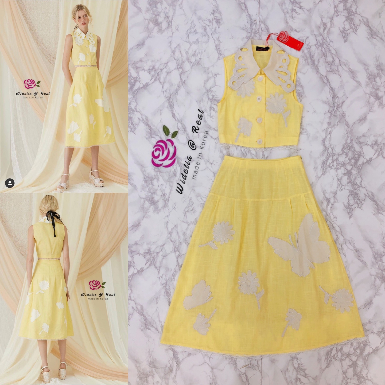 Disaya Set Top+Skirt เซ็ทเสื้อแขนกุดกับกระโปรงแสนสวย