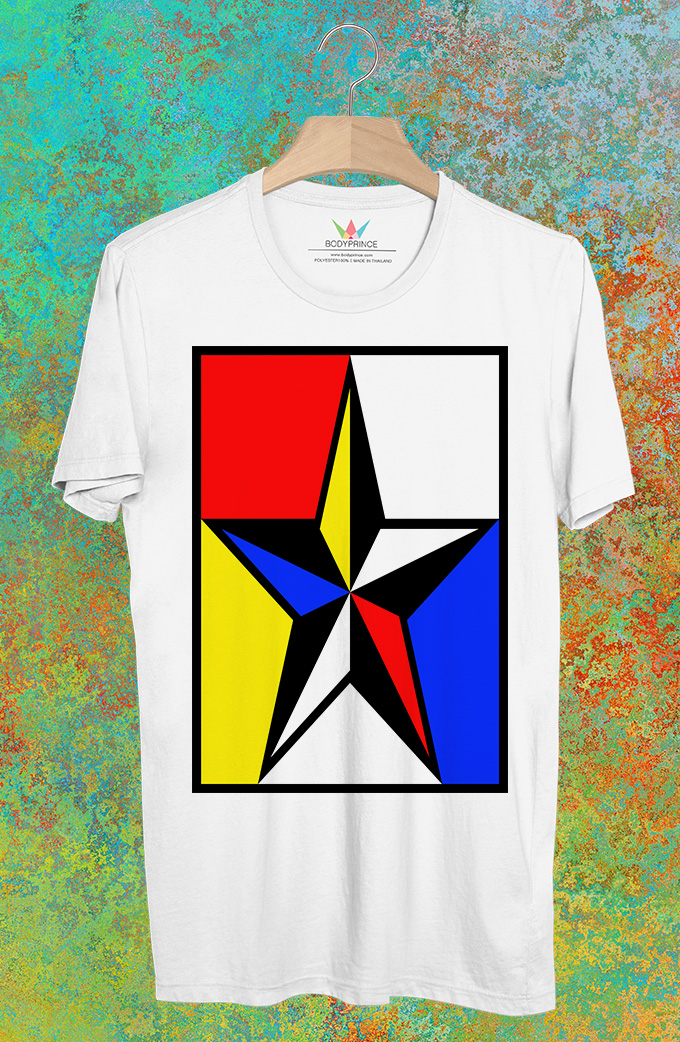 BP568 เสื้อยืด Mondrian Star