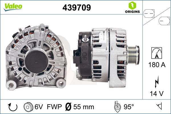 439709 ไดชาร์จ Valeo รุ่น BMW N47D, N57D F10/E90 F25/E84