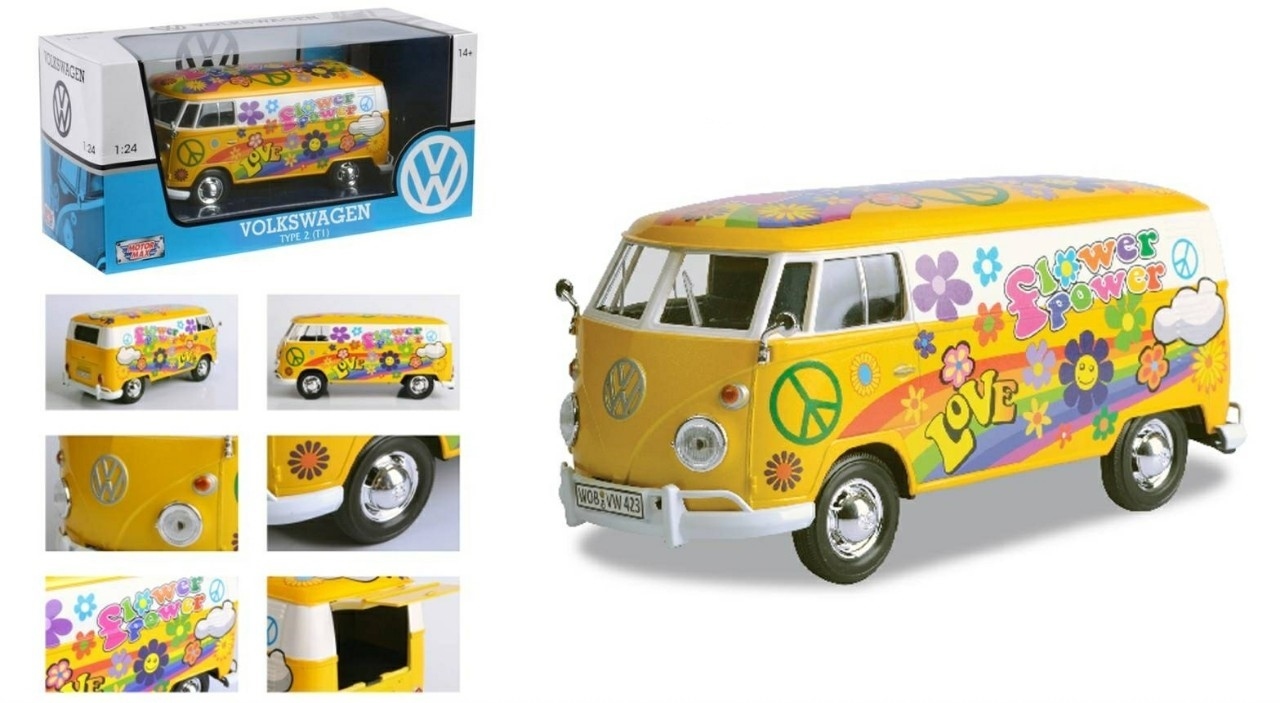 รถโฟล์คตู้ Volkswagen bus scale 1:24 โมเดลรถเหล็ก (ปลีก-ส่ง)