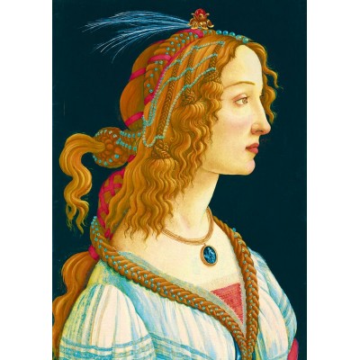 Bluebird Puzzle - Idealized Portrait of a Lady, 1480 by Sandro Botticelli 1000 pcs.