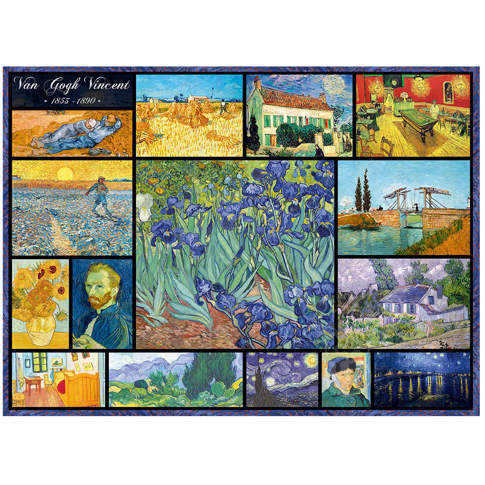 Bluebird Puzzle - Collage by Vincent Van Gogh 4000 pcs.