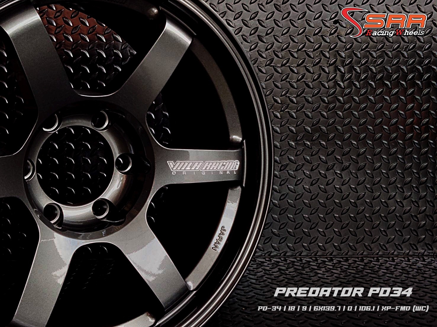 PREDATOR PD-34 TE37 ขอบ18 6H139.7 ET0 XP-FMD (WC)