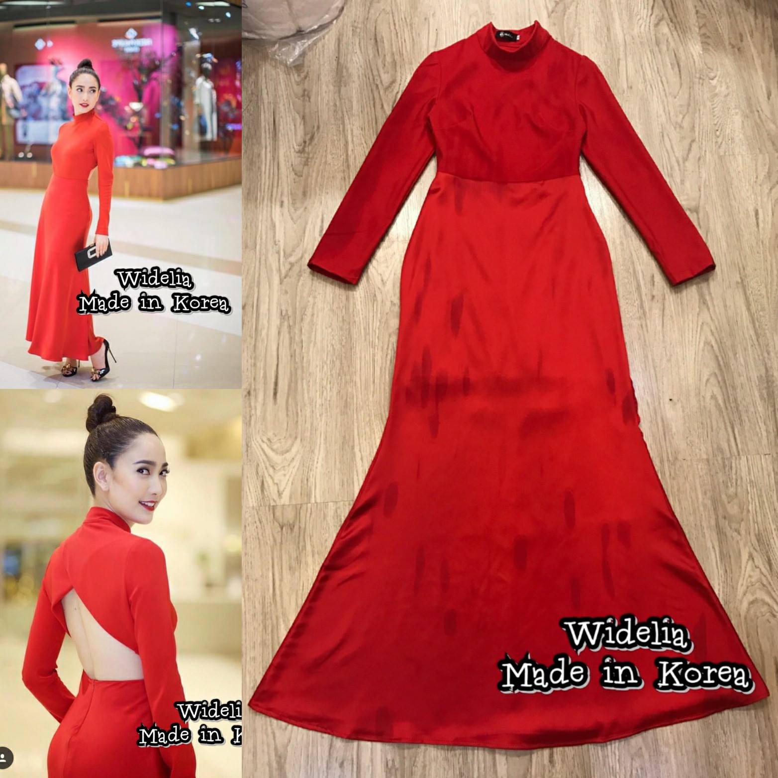 *พร้อมส่ง*VLD Dress :: เดรสแขนยาวคอปีนตัวเรียบสวย แขรกระบอกเข้ารูปสวย