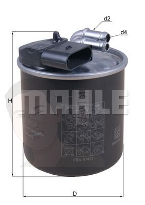KL 914 กรองเชื้อเพลิง BENZ ดีเซล / W447 W639 W470 ไม่มีสายดักน้ำ ยี่ห้อ MAHLE
