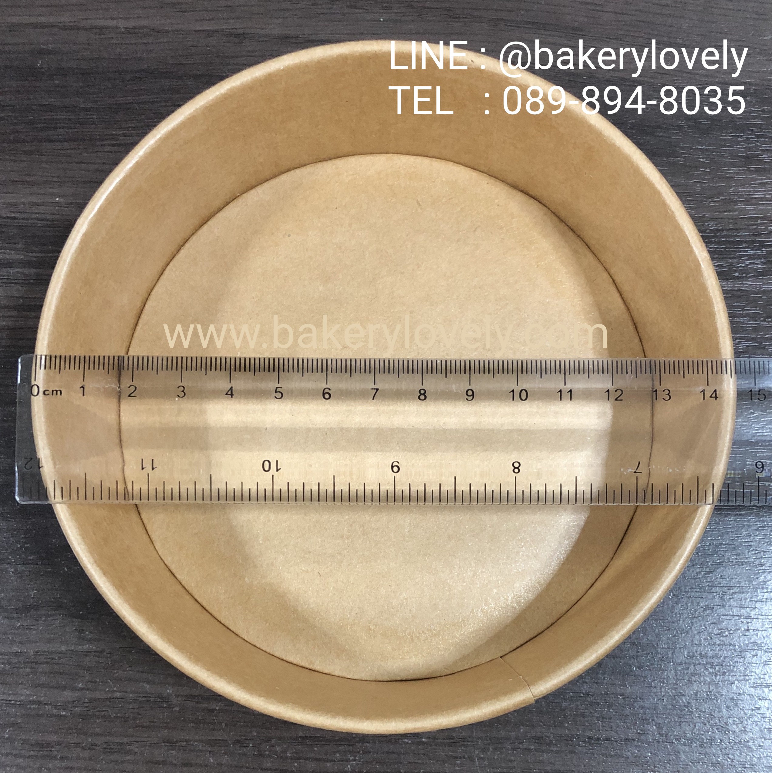 ถ้วยกระดาษ สีน้ำตาล ใส่สลัด 16 ออนซ์ ( 500 ml ) + ฝาใส