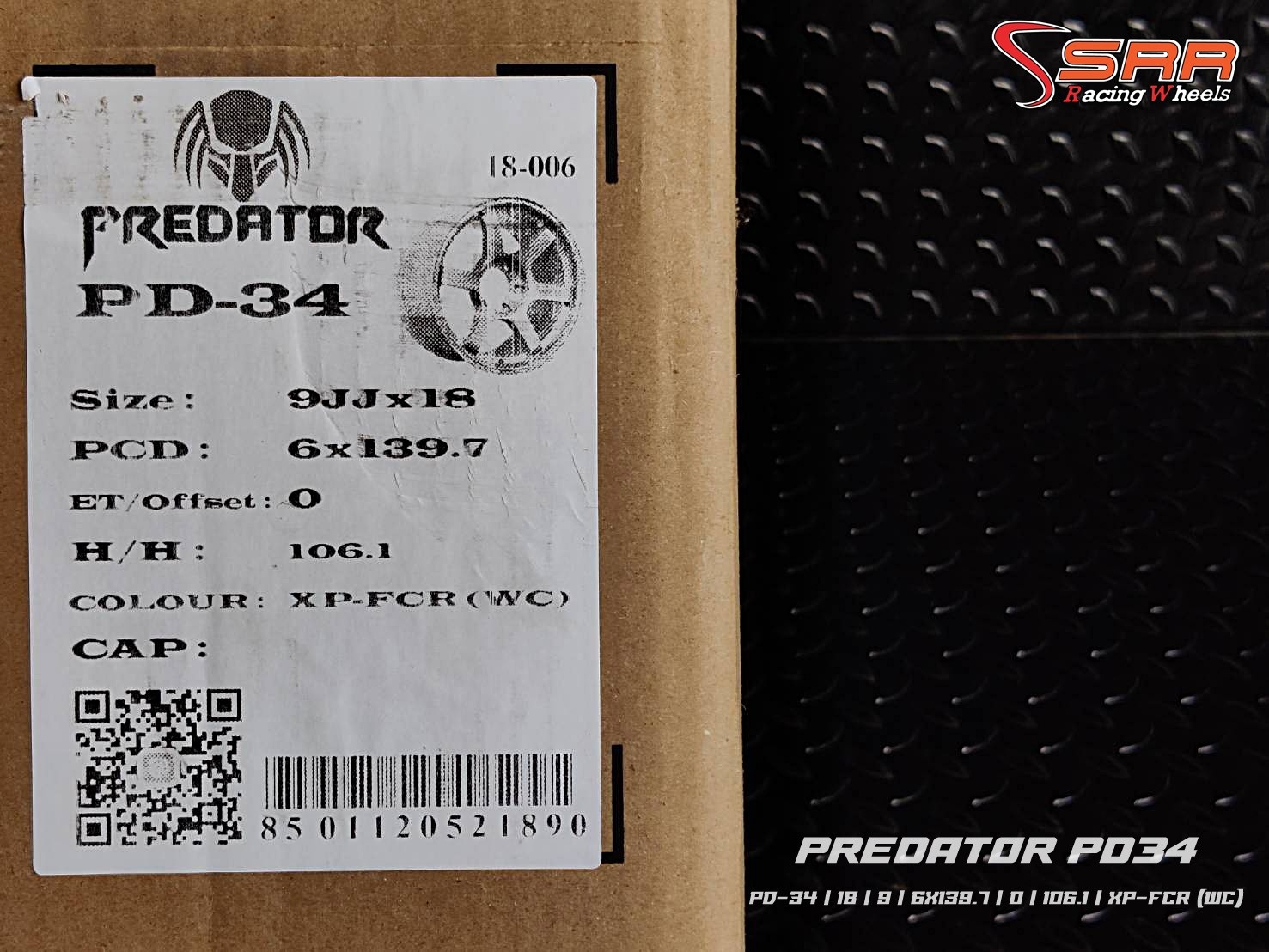 PREDATOR PD-34 TE37 ขอบ18 6H139.7 ET0 XP-XCR (WC)