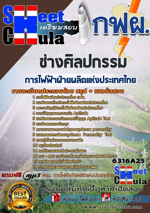 6316A25แนวข้อสอบ ช่างศิลปกรรม การไฟฟ้าฝ่ายผลิตแห่งประเทศไทย (กฟผ)