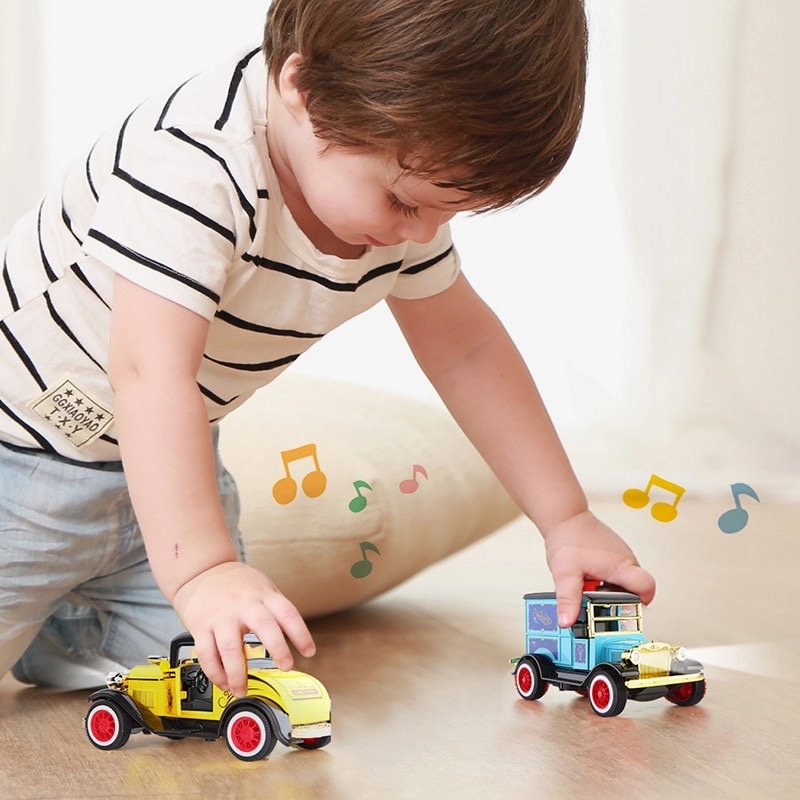 โมเดลรถเหล็ก รถโบราณ Scale 1:32 มีเสียงมีไฟ (ปลีก-ส่ง)