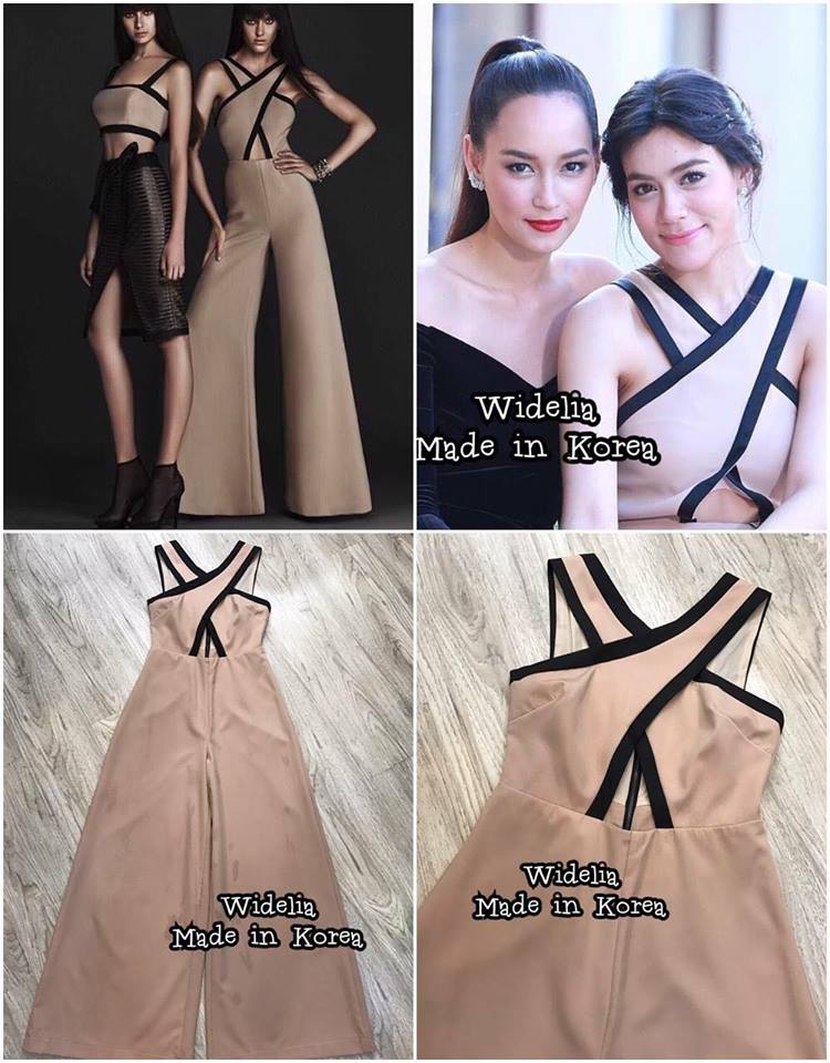 *พร้อมส่ง*VTNK Jumpsuit :: จั้มสูททรงเก๋ด้วยการออกแบบด้านหน้าช่วงอกทำเป็นแบบไขว่สลับ
